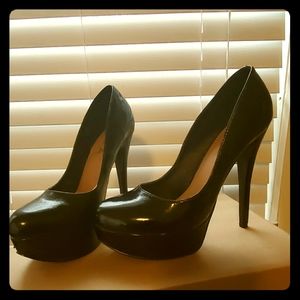 Black Patent Leather Stilettos